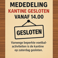 Sluiting Kantine